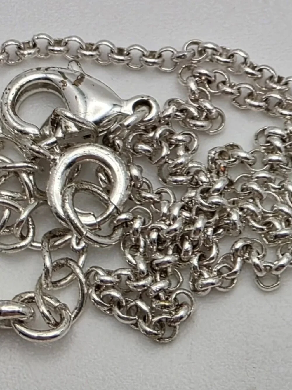 Avon Multicolor Enamel Flower Link Necklace AB Crystal Silver Tone 18.5